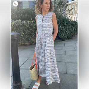 Baukjen Tiered Sleeveless Midi Dress Floral Lightweight Size 8